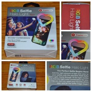 RGB heart-shaped clip-on selfie halo light - NEW